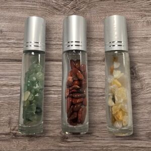 Set of Three Gemstone Roller Bottles